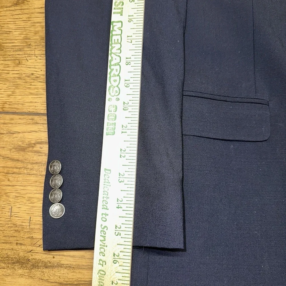 Michael‎ Kors Navy Blue Wool Suit Jacket Sports Coat Blazer 2 Button | Men's 44L